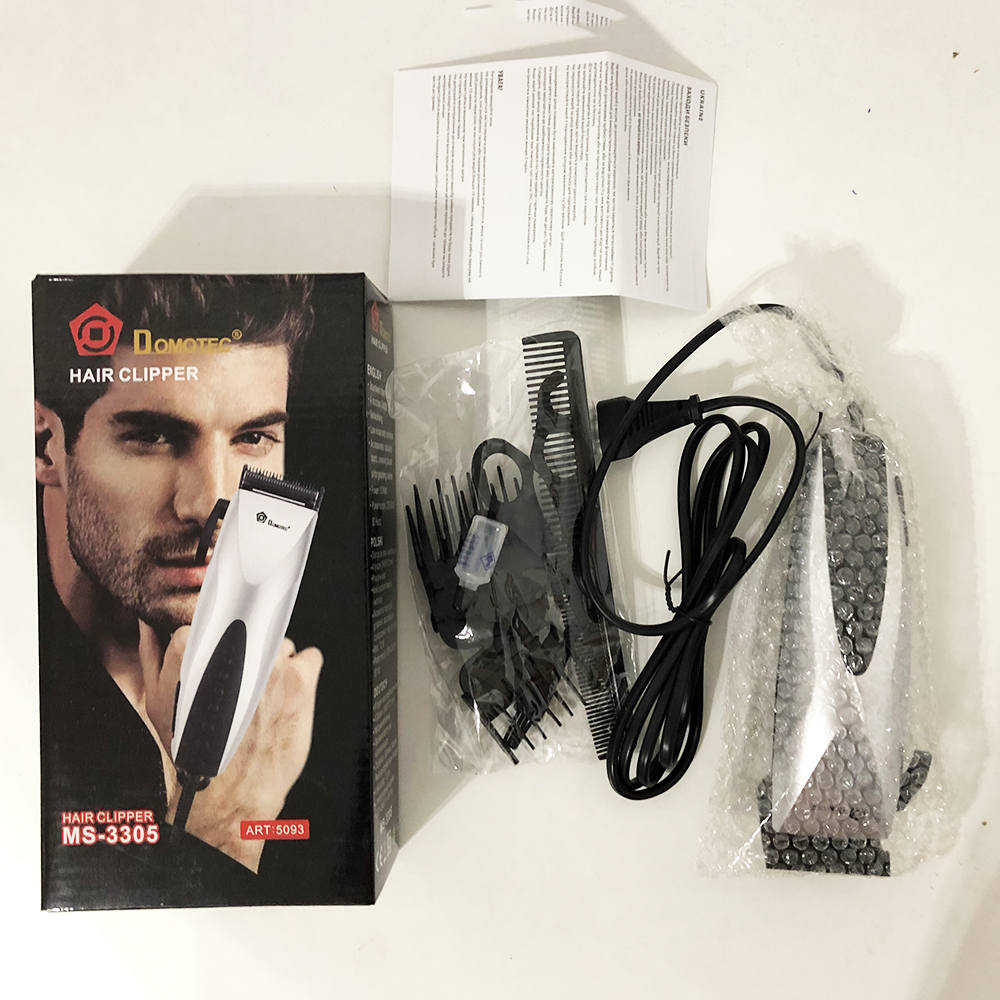 Машинка для стрижки DOMOTEC MS-3305 — професійна, 4 насадки 3–12 мм — изображение 16