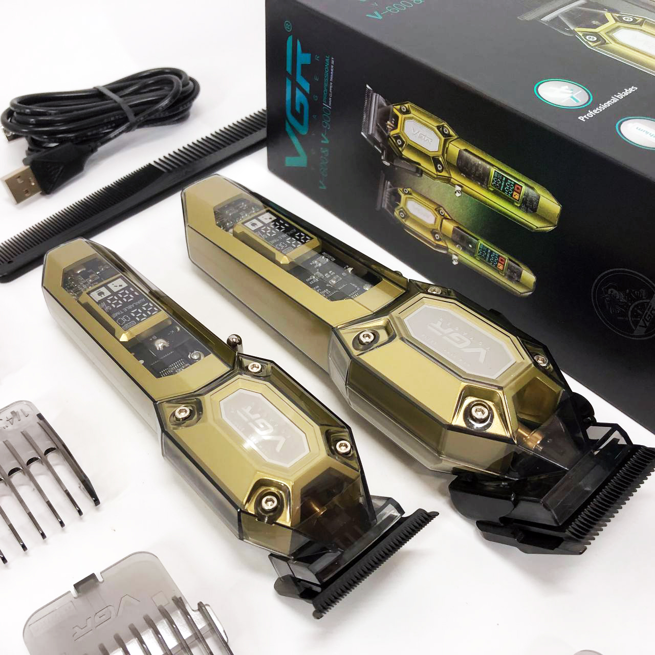 Машинка для стрижки VGR V-600 & V-900 — Комплект 2 в 1, до 200 хв роботи — изображение 2