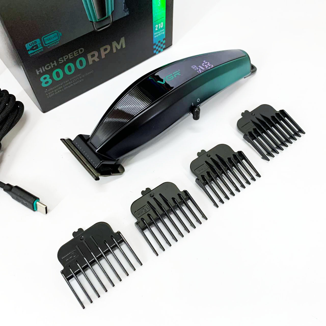 Тример VGR V-974 — до 210 хв автономної роботи, 7 Вт, зелений — изображение 6