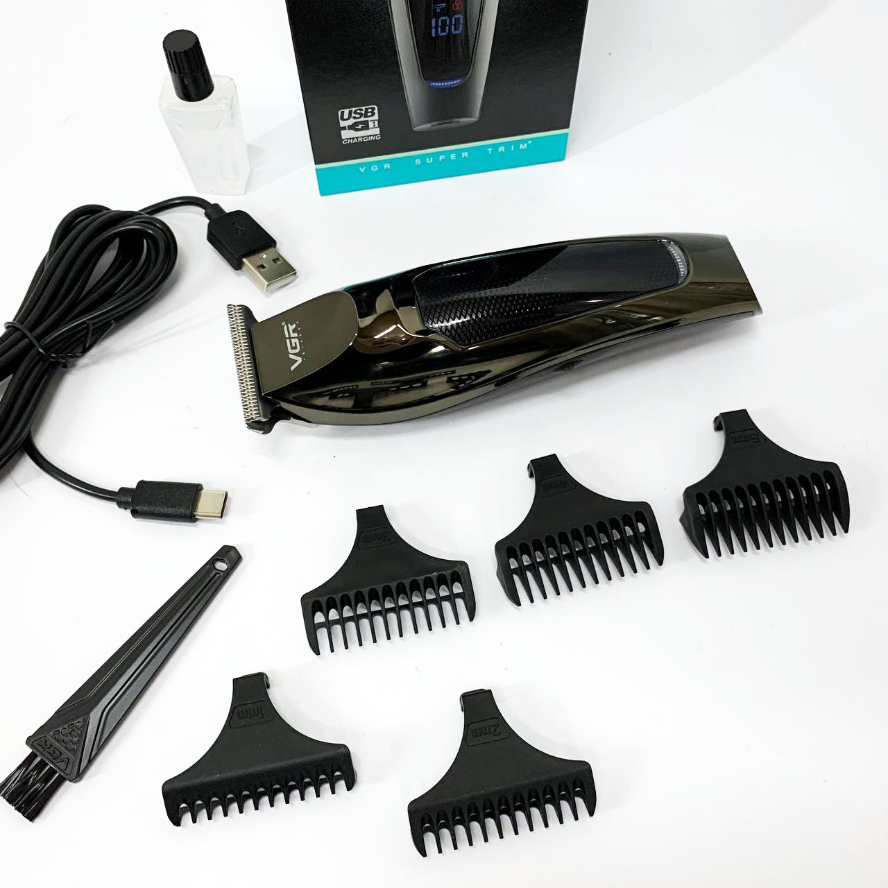 Машинка для стрижки VGR V-070 — акумуляторна з USB і LED-індикатором — изображение 10
