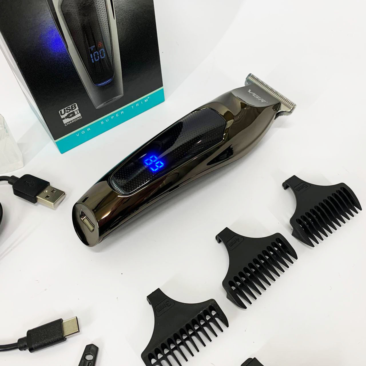 Машинка для стрижки VGR V-070 — акумуляторна з USB і LED-індикатором — изображение 11