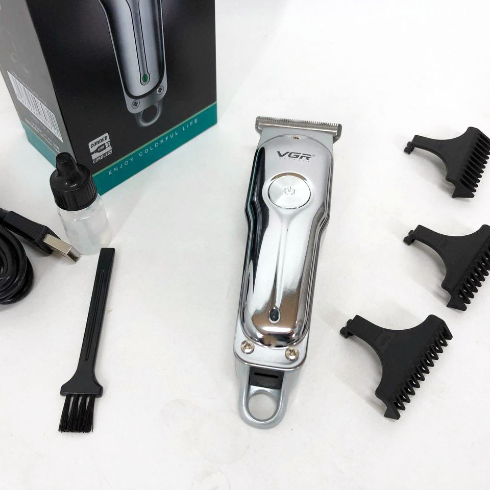 Машинка для стрижки VGR V-071 — акумуляторна безшумна з T-подібним лезом — изображение 10