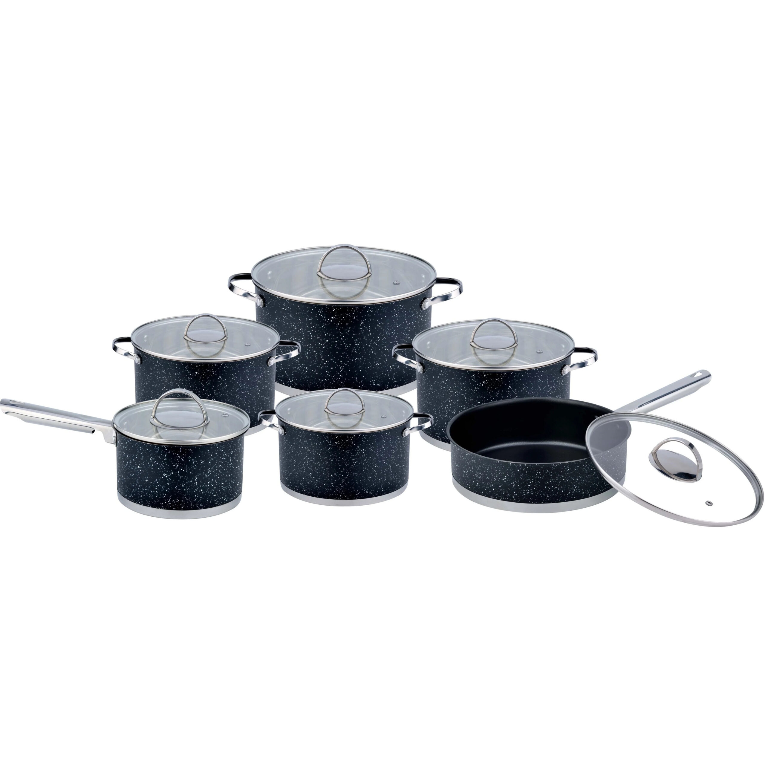 Набір посуду 12 предметів ASTRA A-2512, набір посуду для електричних плит, збірний набір каструль — изображение 11