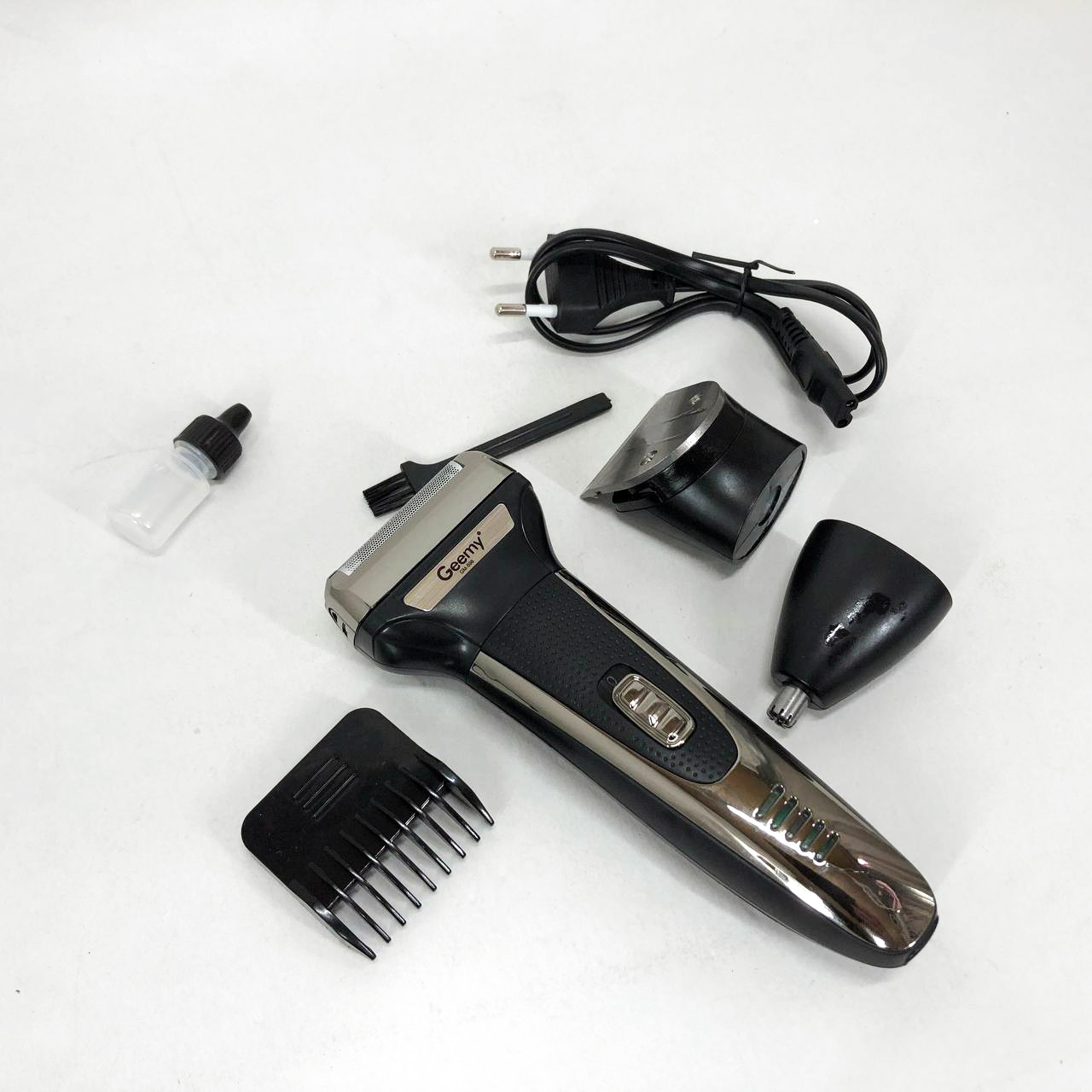 Тример універсальний GEMEI GM-598, бездротова електробритва, триммер для вусів. Колір: платиновий — изображение 5