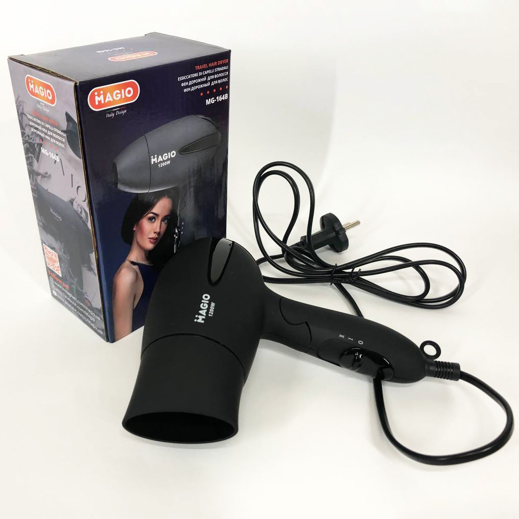 Фен дорожній Magio MG-164B — компактний 1200 Вт, складаний — изображение 5
