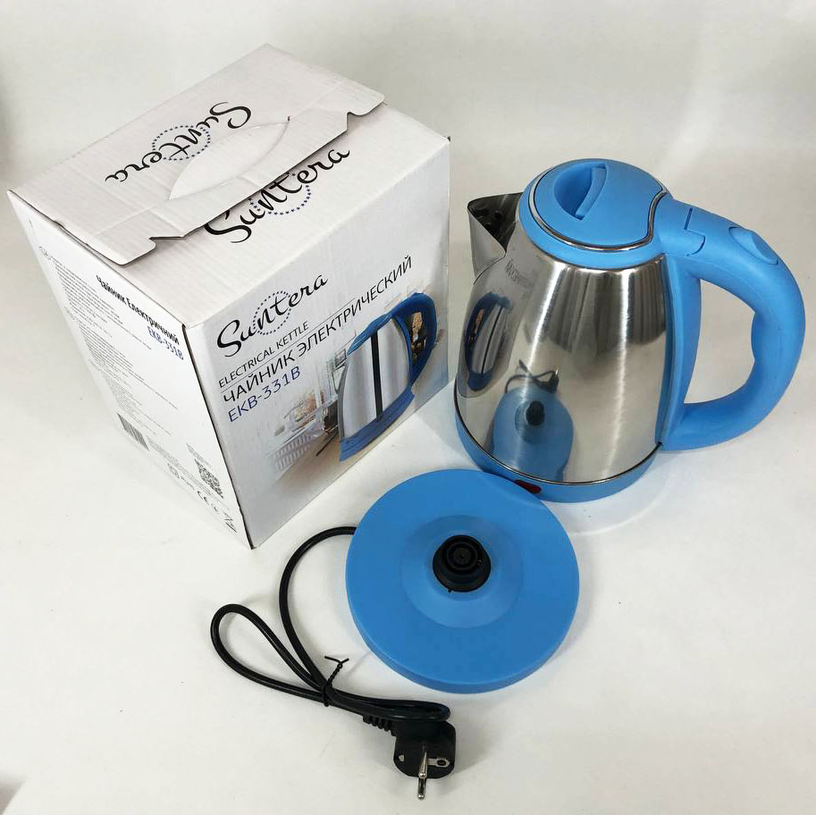 Електрочайник Suntera EKB-331B, Тихий електричний чайник, дисковий чайник, хороший електричний чайник — изображение 8