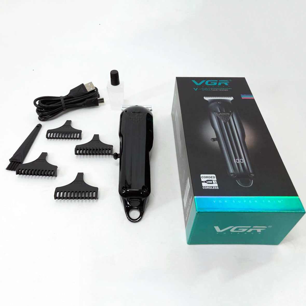 Машинка для стрижки VGR V-982 — LED-дисплей і 0 мм різець — изображение 10