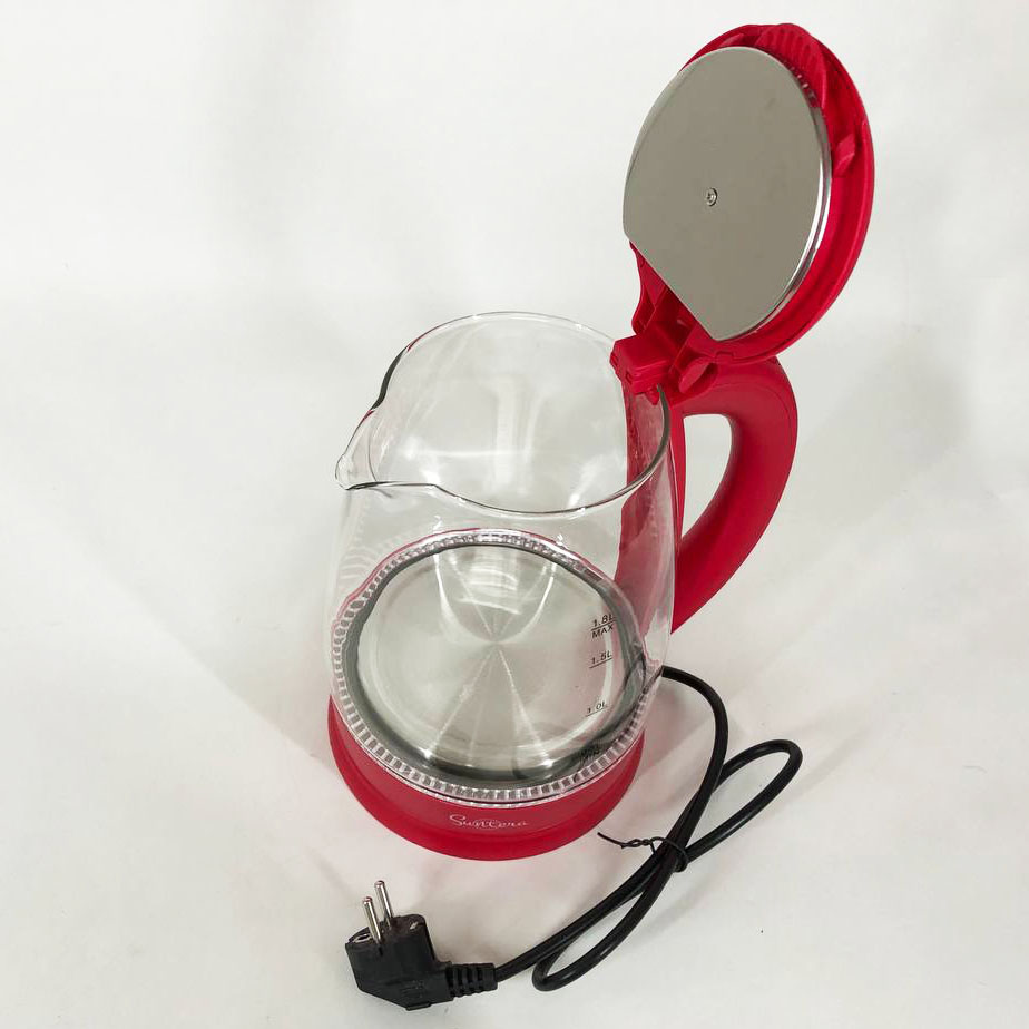 Електрочайник Suntera EKB-322R 1500 Вт, чайники з підсвічуванням, електрочайники з підсвічуванням. Колір: червоний — изображение 4