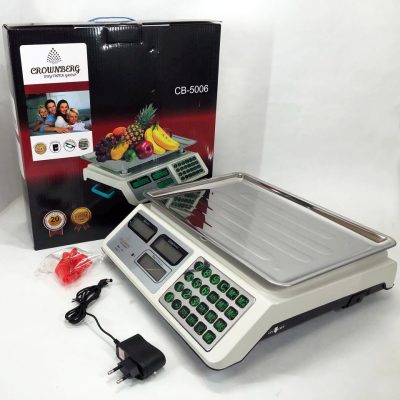 Настільні торгові ваги Crownberg CB-5006 — до 50 кг, нерж. платформа