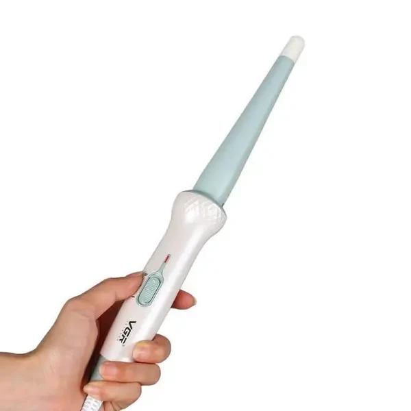 Конусна плойка VGR HP-V-596 з керамічним покриттям для безпечного укладання — изображение 2