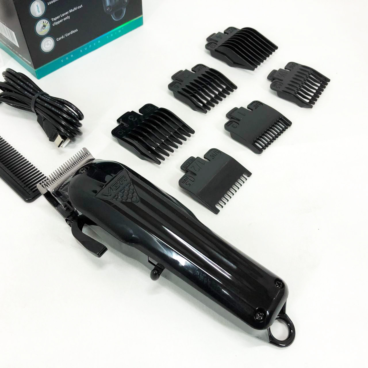 Машинка для стрижки VGR V-282 акумуляторна — 200 хв автономії, LED — изображение 18