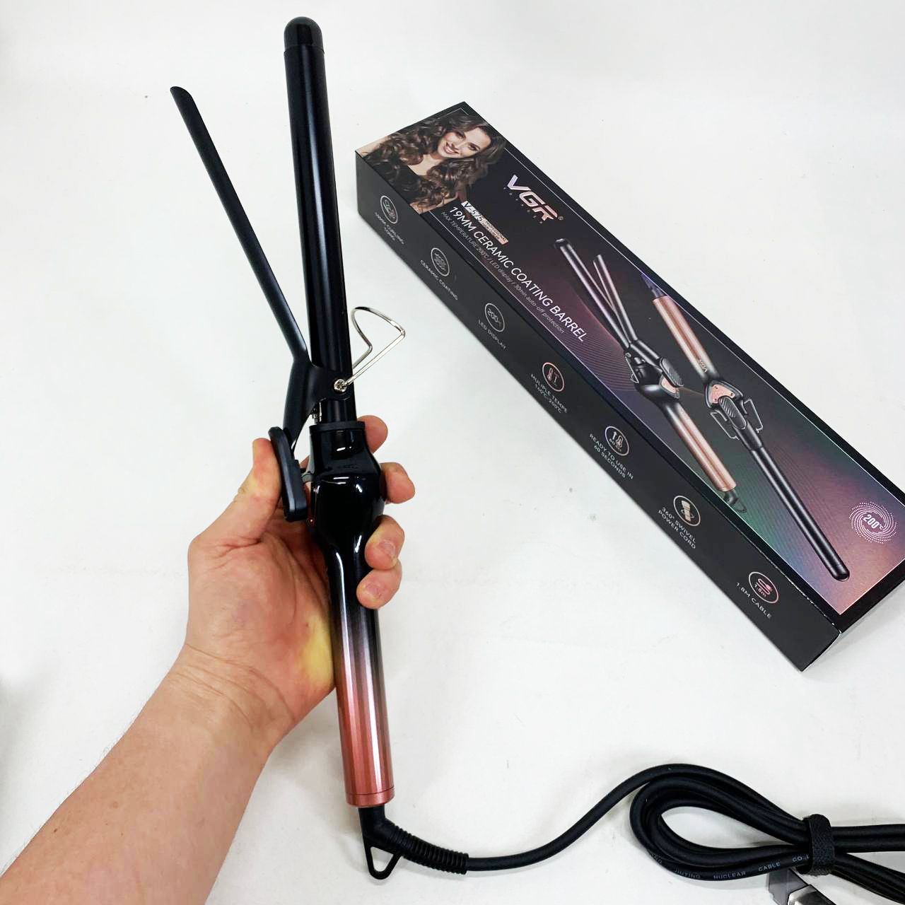 Плойка VGR V-575 ORANGE — керамічна, швидкий нагрів — изображение 2