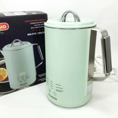 Електрочайник Magio MG-515, 1.5 л, 1500 Вт, з подвійними стінками та регулюванням температури