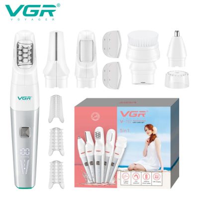 Епілятор VGR 5 в 1 V-752, 5 насадок. Колір: зелений