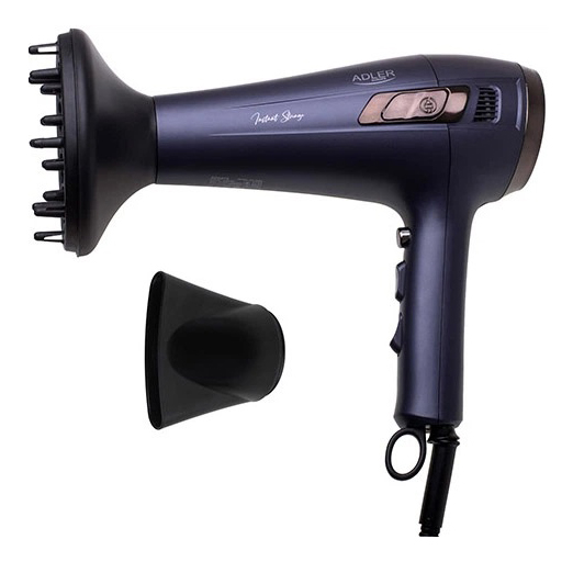 Фен Adler AD 2273 2400Вт — втягуваний шнур, іонізація та холодний потік — изображение 2