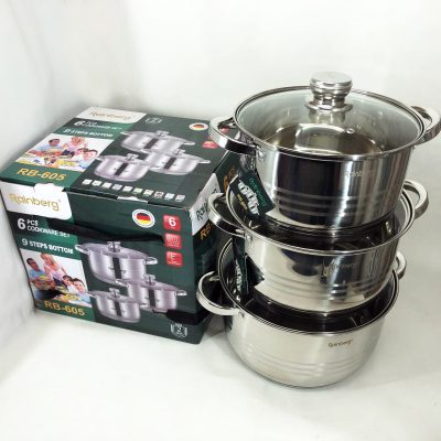 Набір каструль Rainberg RB-605 капсульне 9-ти шарове дно