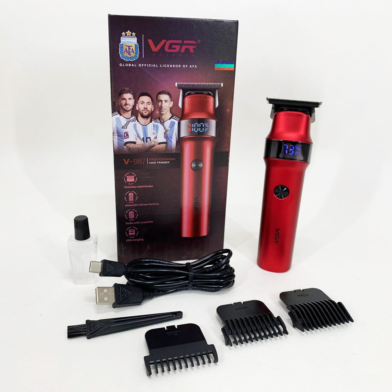 Машинка для стрижки VGR V-987 — 400 хв роботи, USB-C, керамічне лезо — изображение 12