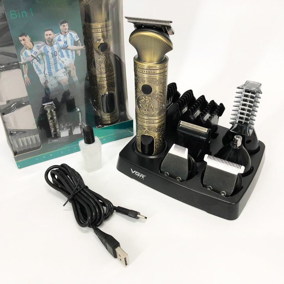 Машинка для стрижки VGR V-106 (6 в 1) — 180 хв роботи, цифровий індикатор — изображение 24