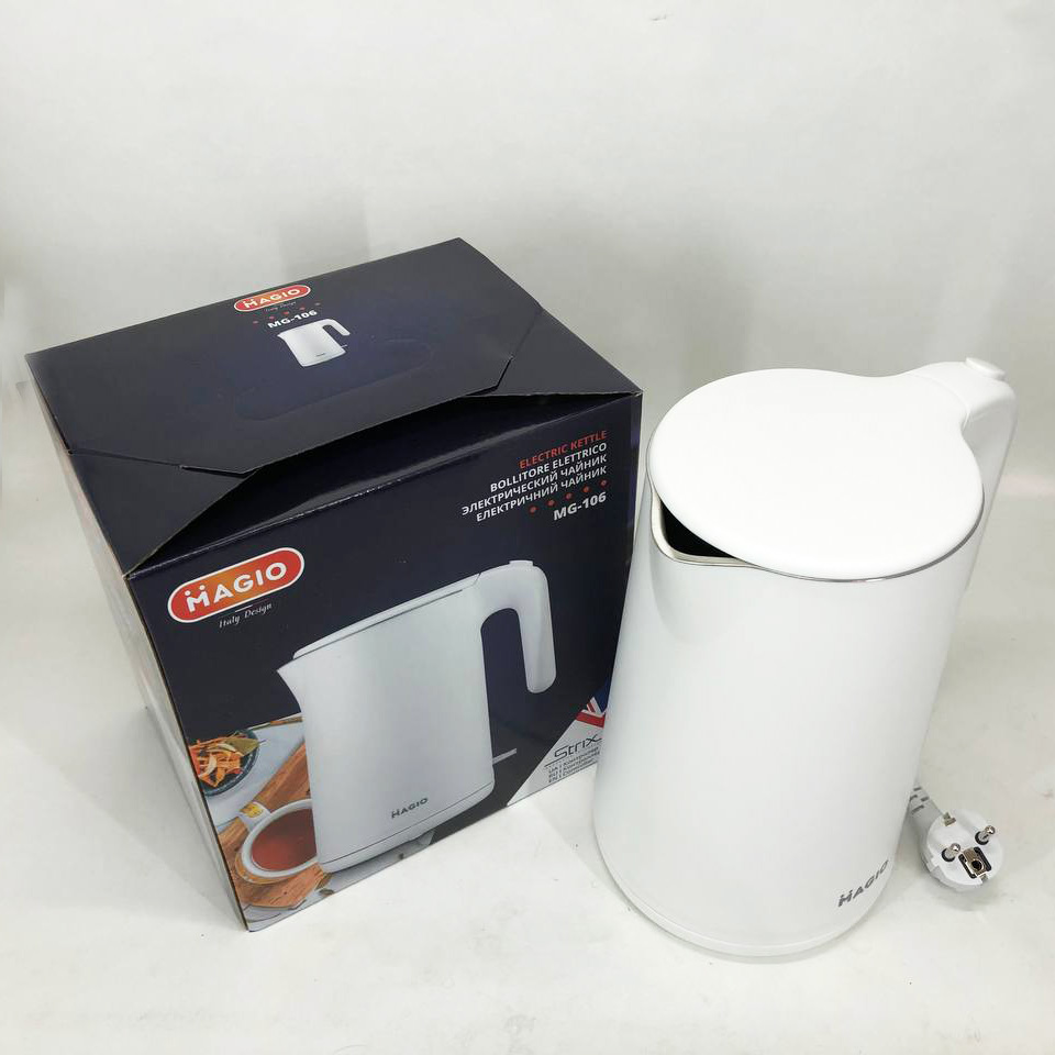 Електрочайник MAGIO MG-106, дисковий 1.5Л, стильний електричний чайник, маленький електрочайник — изображение 8