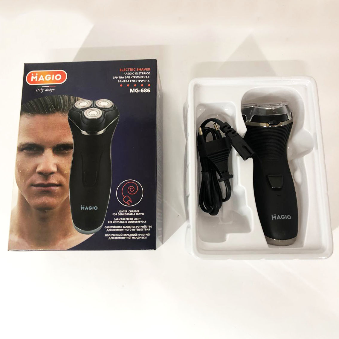 Електробритва MAGIO MG-686, професійна електробритва, бритва для бороди, чоловіча машинка для гоління. — изображение 12