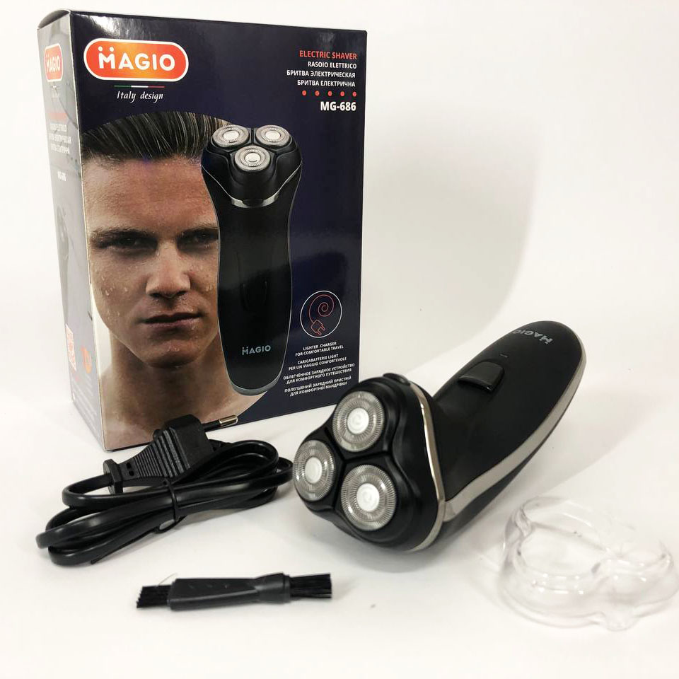 Електробритва MAGIO MG-686, професійна електробритва, бритва для бороди, чоловіча машинка для гоління.