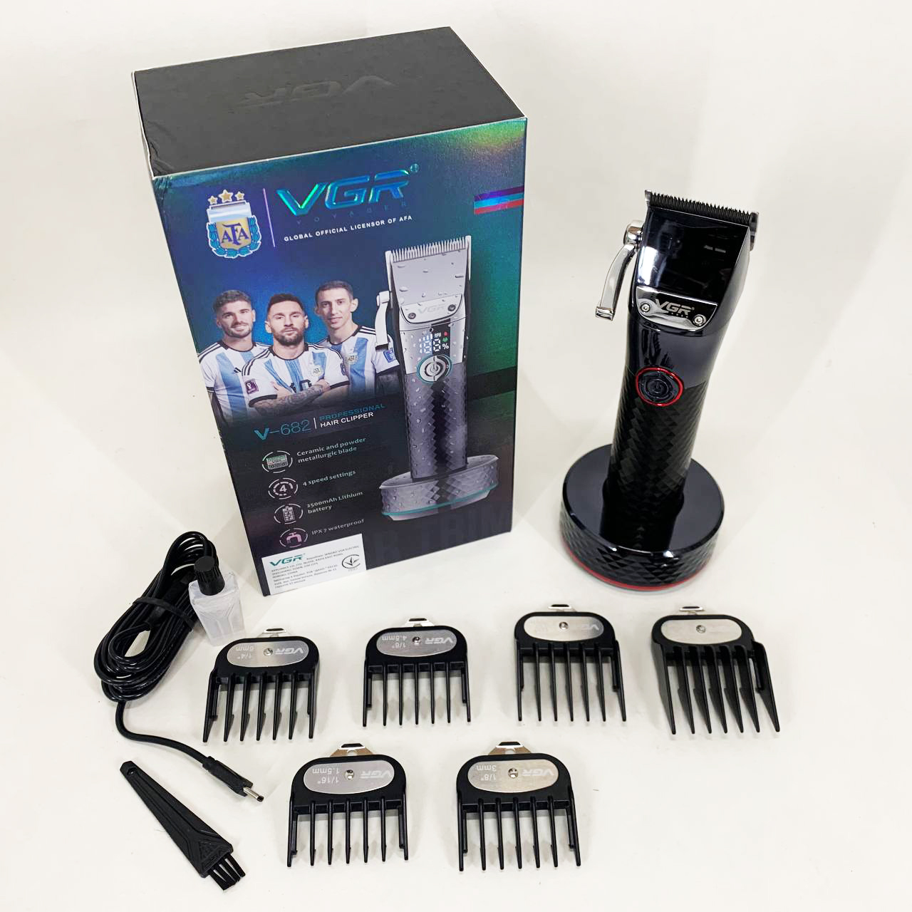 Акумуляторна машинка для стрижки VGR V-682 — до 300 хв, LCD — изображение 5