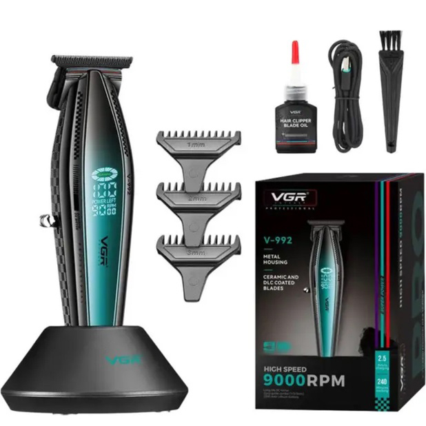 Машинка для стрижки VGR V-992 — 9000 об/хв, до 240 хв роботи