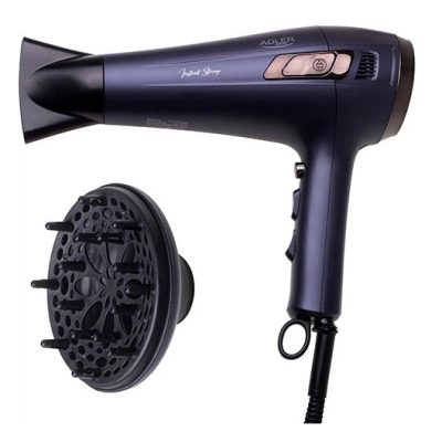Фен Adler AD 2273 2400Вт — втягуваний шнур, іонізація та холодний потік