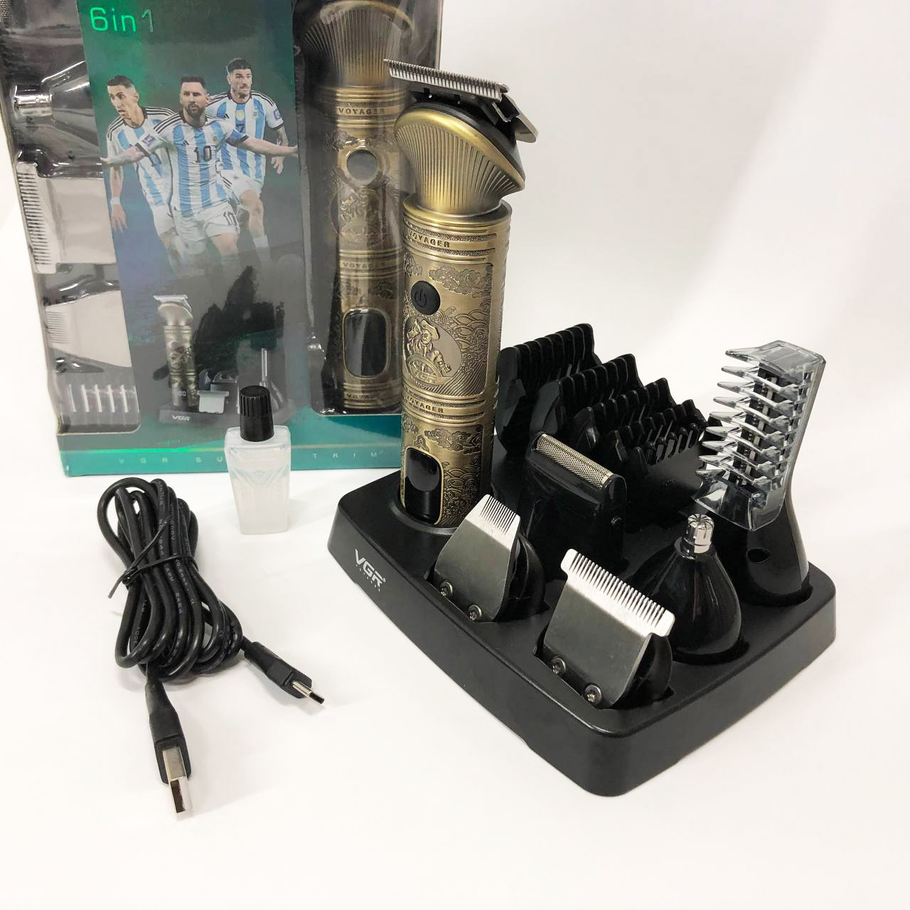 Машинка для стрижки VGR V-106 (6 в 1) — 180 хв роботи, цифровий індикатор — изображение 26