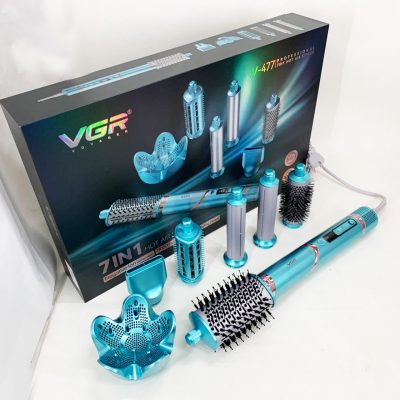 Фен-стайлер VGR V-477 Blue 7в1 — 1400 Вт, іонізація