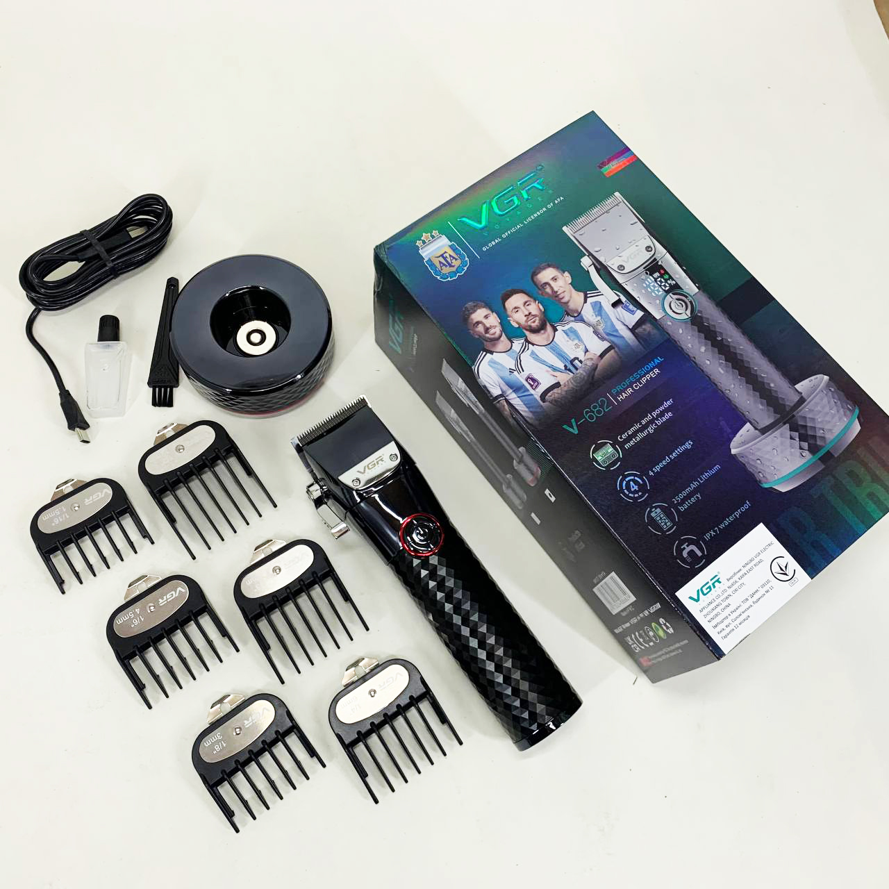 Акумуляторна машинка для стрижки VGR V-682 — до 300 хв, LCD — изображение 7