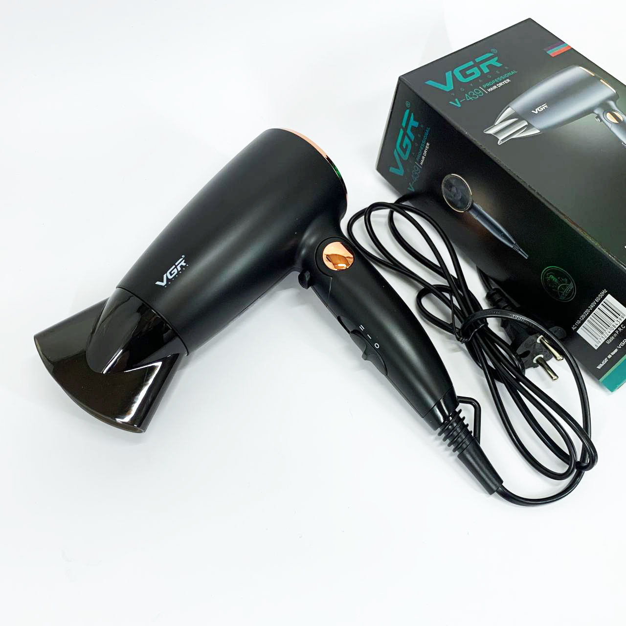 Професійний фен VGR V-439 — компактний, іонізація, 1200–1600 Вт — изображение 12