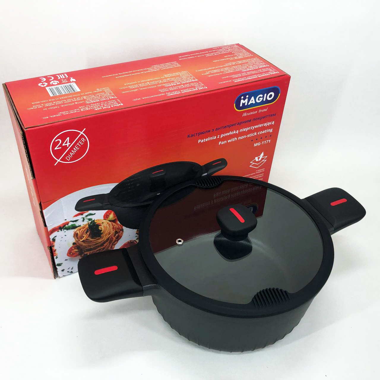 Каструля Magio MG-1171 Лита антипригарна 5л 24 см — изображение 16