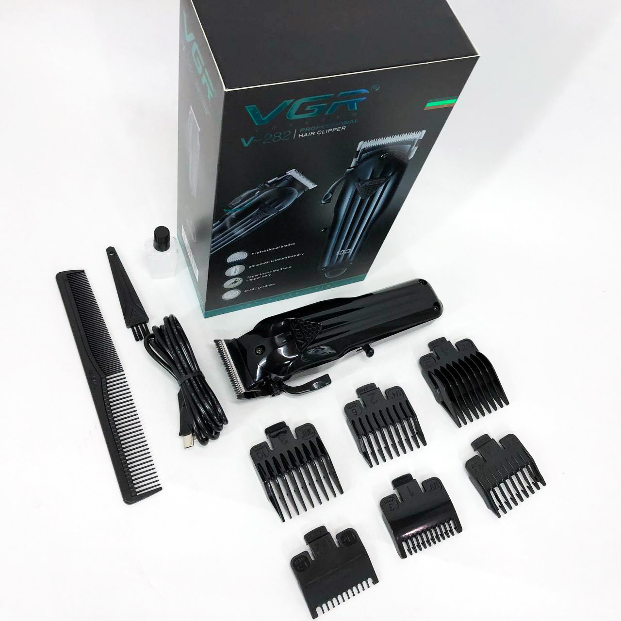 Машинка для стрижки VGR V-282 акумуляторна — 200 хв автономії, LED — изображение 15