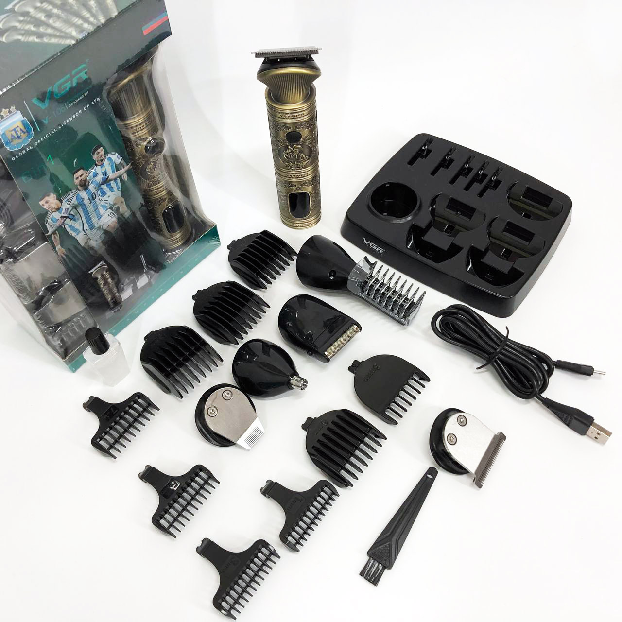 Машинка для стрижки VGR V-106 (6 в 1) — 180 хв роботи, цифровий індикатор — изображение 21
