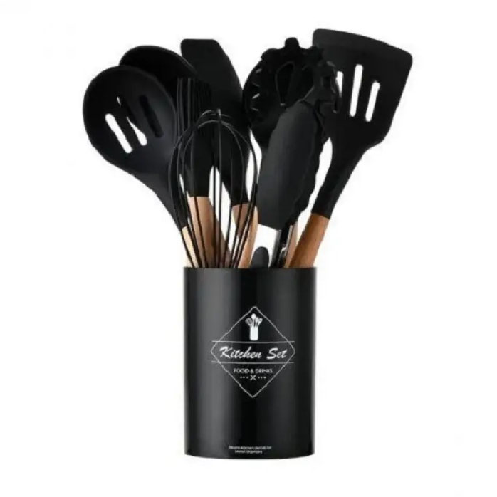 Набір кухонних речей 12 предметів UNIQUE UN-1871, Набір кухонних предметів на підставці — изображение 2