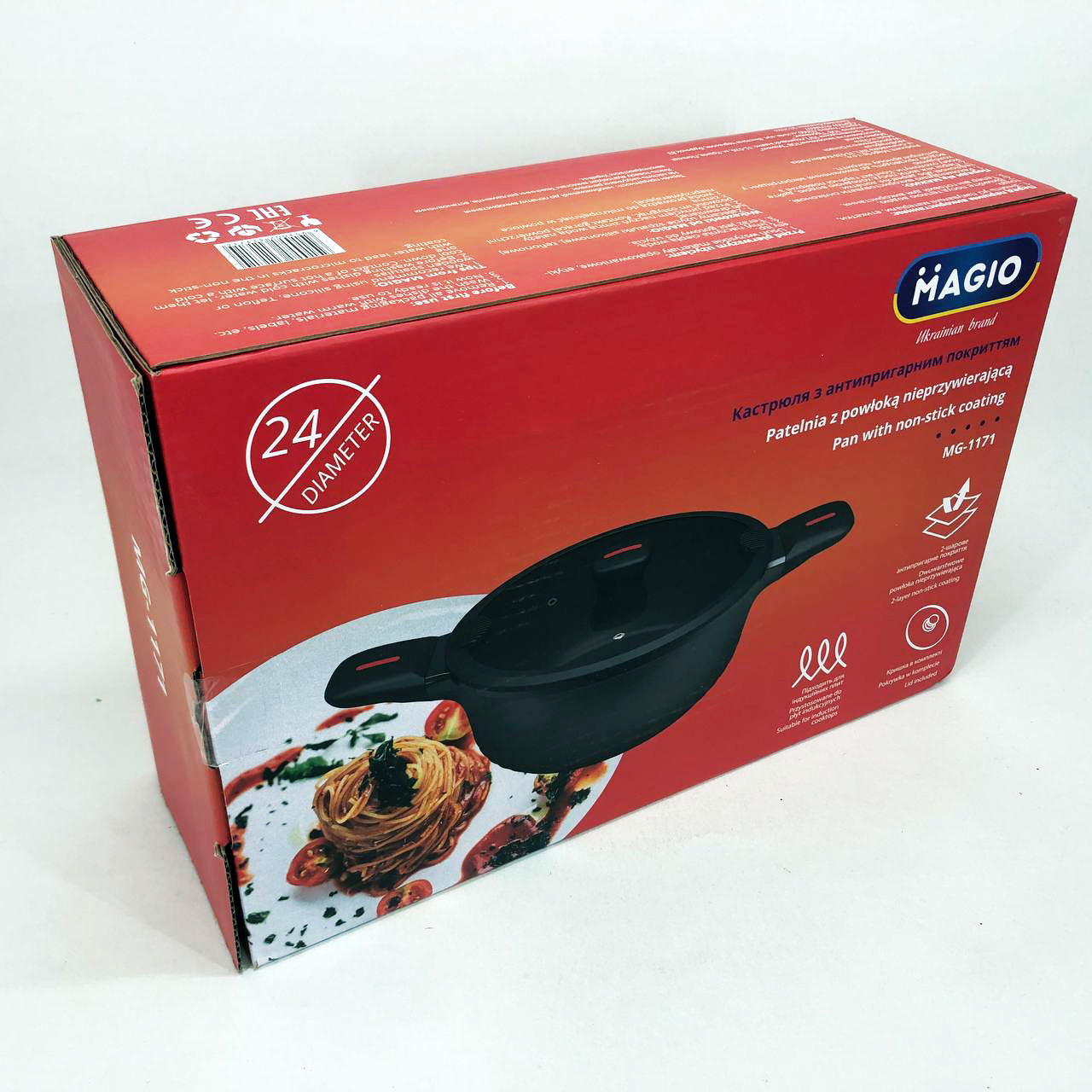 Каструля Magio MG-1171 Лита антипригарна 5л 24 см — изображение 17