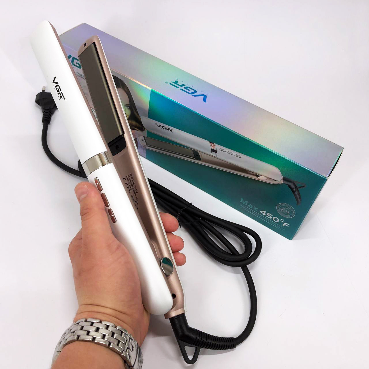 Випрямляч VGR V-522 — швидке гладке випрямлення, 45 Вт, LED — изображение 17