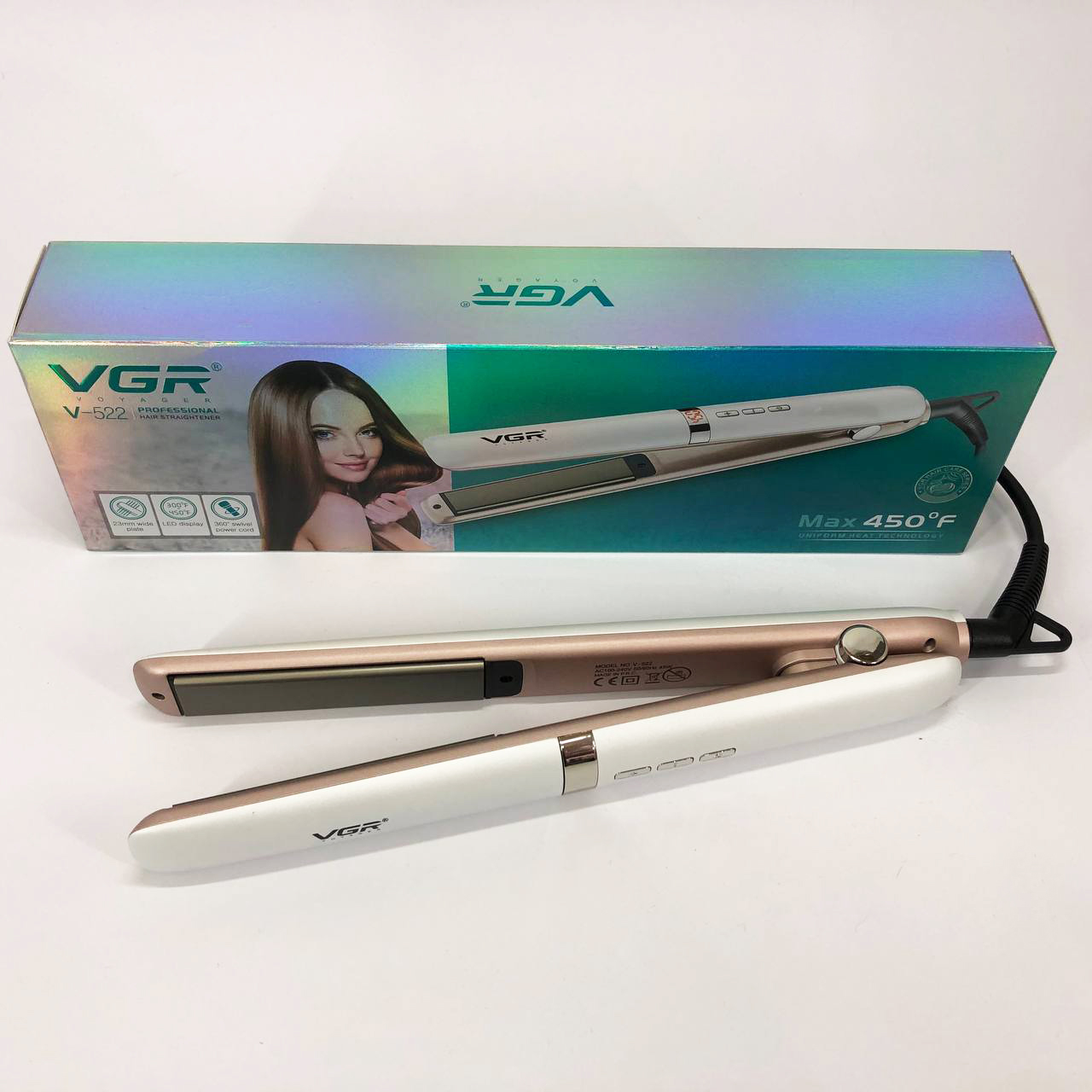 Випрямляч VGR V-522 — швидке гладке випрямлення, 45 Вт, LED — изображение 15