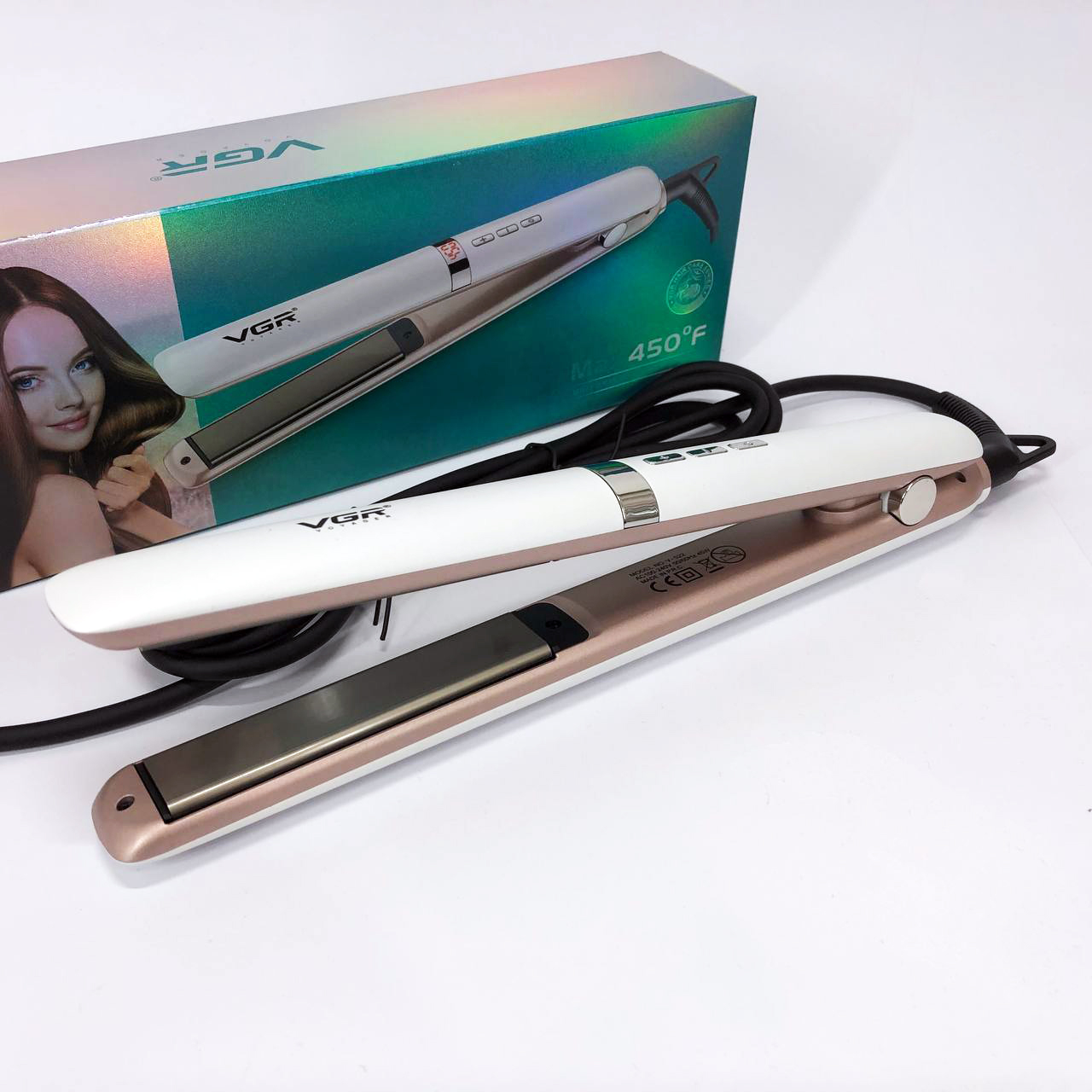 Випрямляч VGR V-522 — швидке гладке випрямлення, 45 Вт, LED