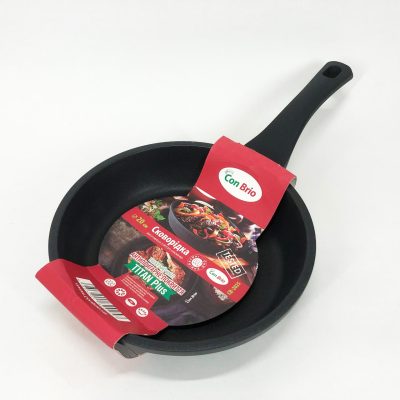 Сковорода 20 см Con Brio CB-2025 антипригарне покриття Titan Plus лита, сковорода якісна на плиту
