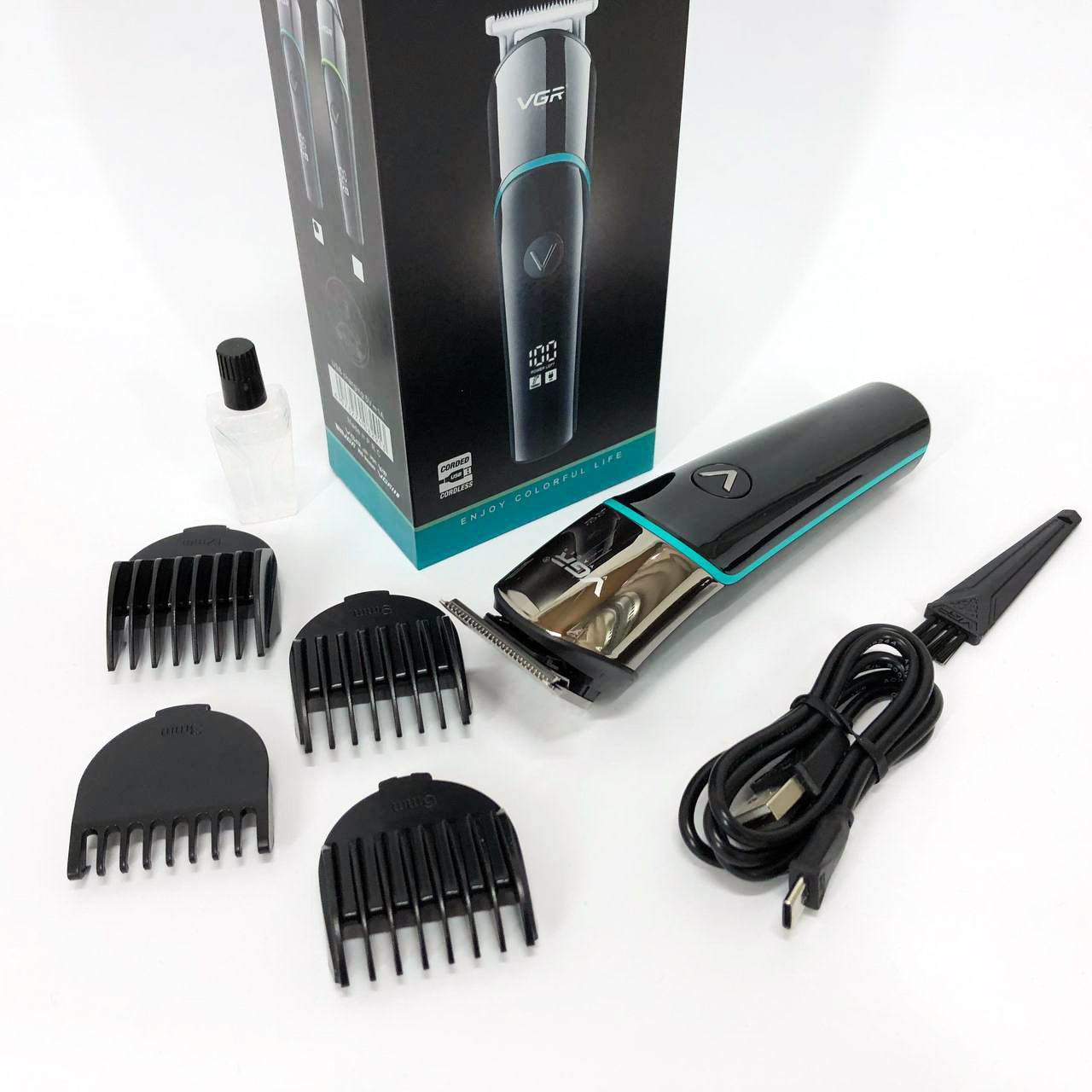 Машинка для стрижки VGR V-291 — професійний T‑триммер з USB-зарядкою — изображение 9