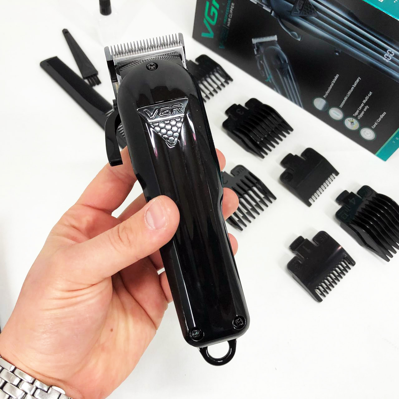 Машинка для стрижки VGR V-282 акумуляторна — 200 хв автономії, LED — изображение 13