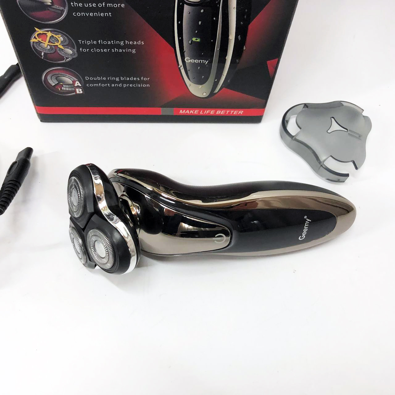 Електробритва Gemei GM-7719 Акумуляторна Електрична Бритва, Машинка для гоління триммер — изображение 5