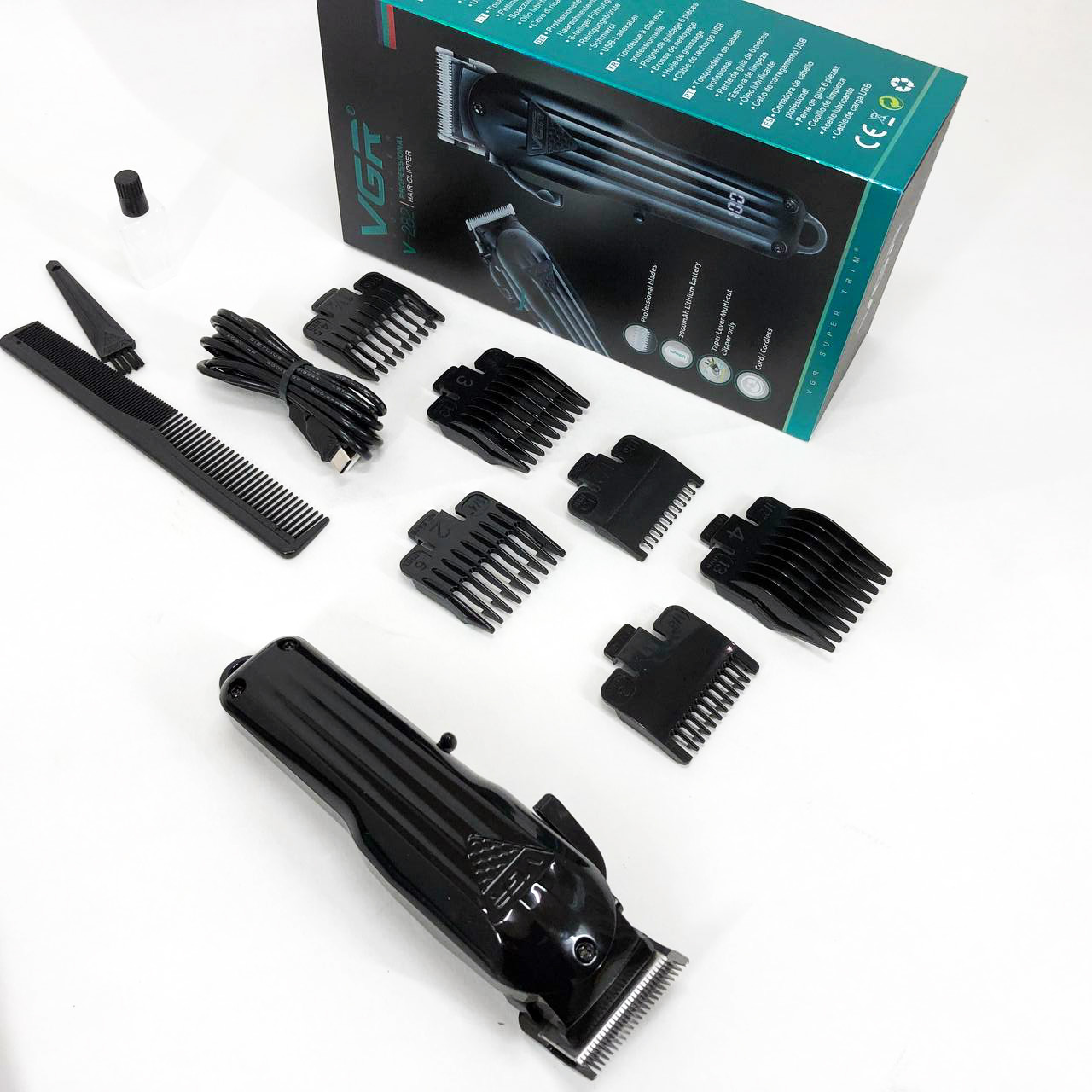 Машинка для стрижки VGR V-282 акумуляторна — 200 хв автономії, LED — изображение 12