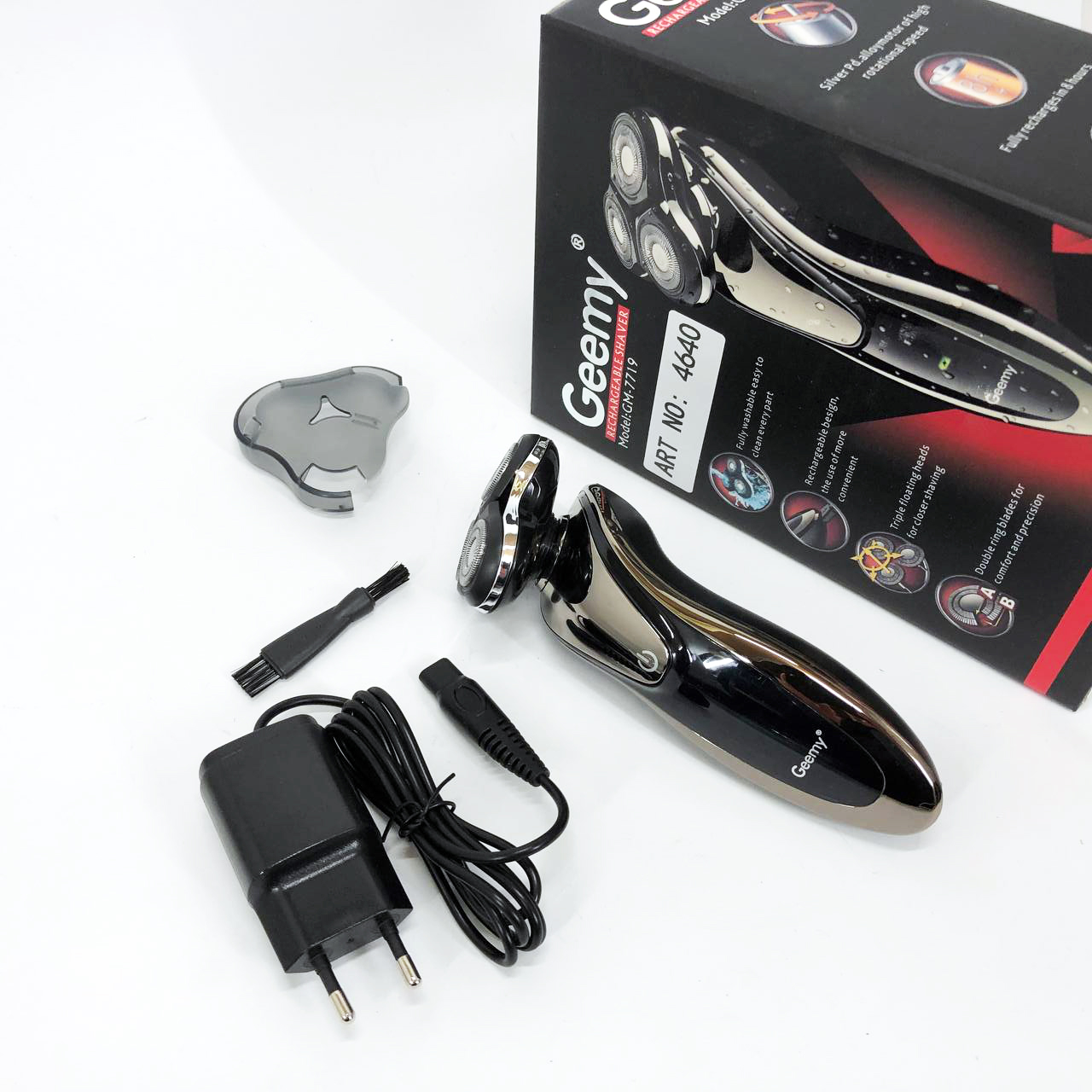 Електробритва Gemei GM-7719 Акумуляторна Електрична Бритва, Машинка для гоління триммер — изображение 8