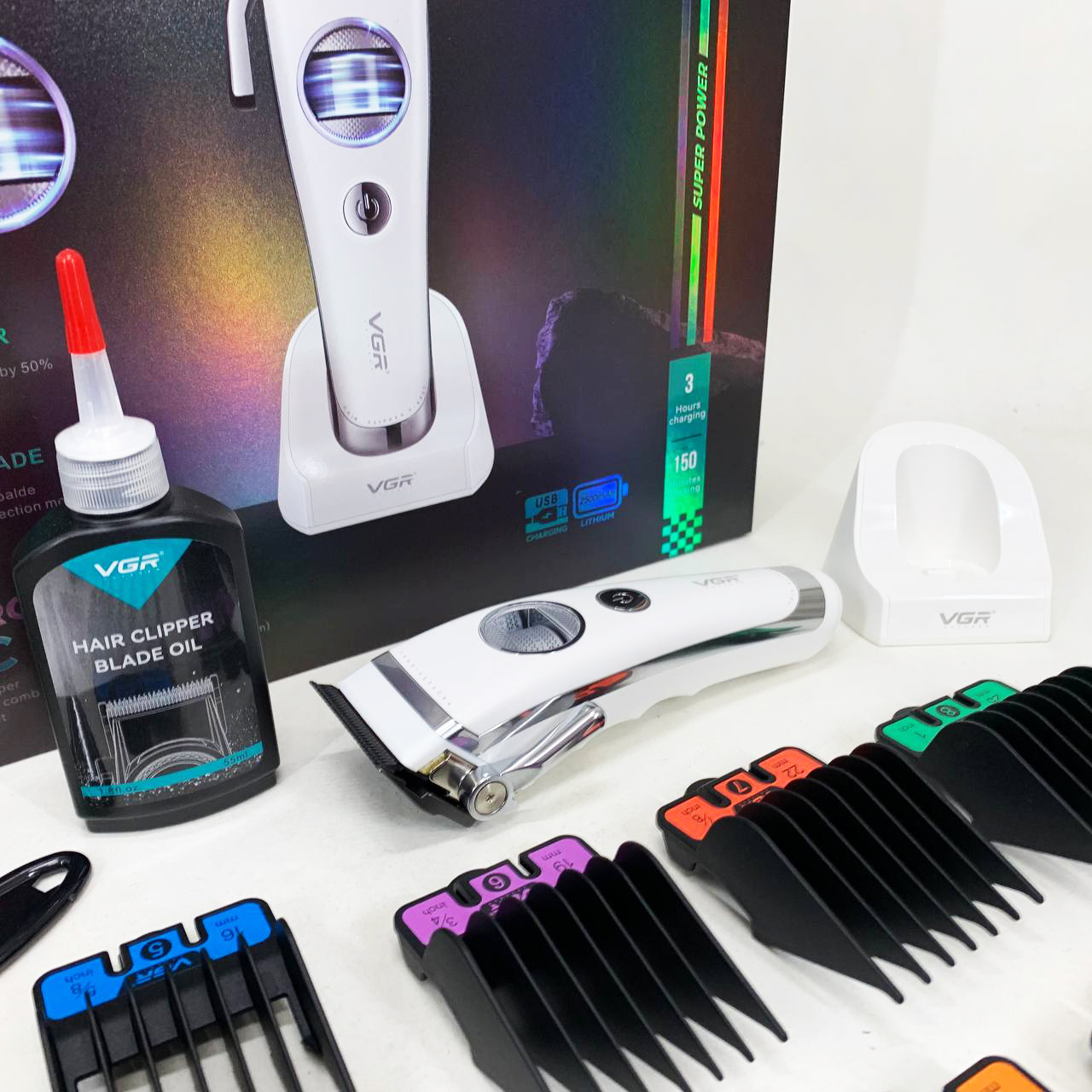 Машинка для стрижки VGR V-880C — акумуляторна, до 150 хв автономії — изображение 8