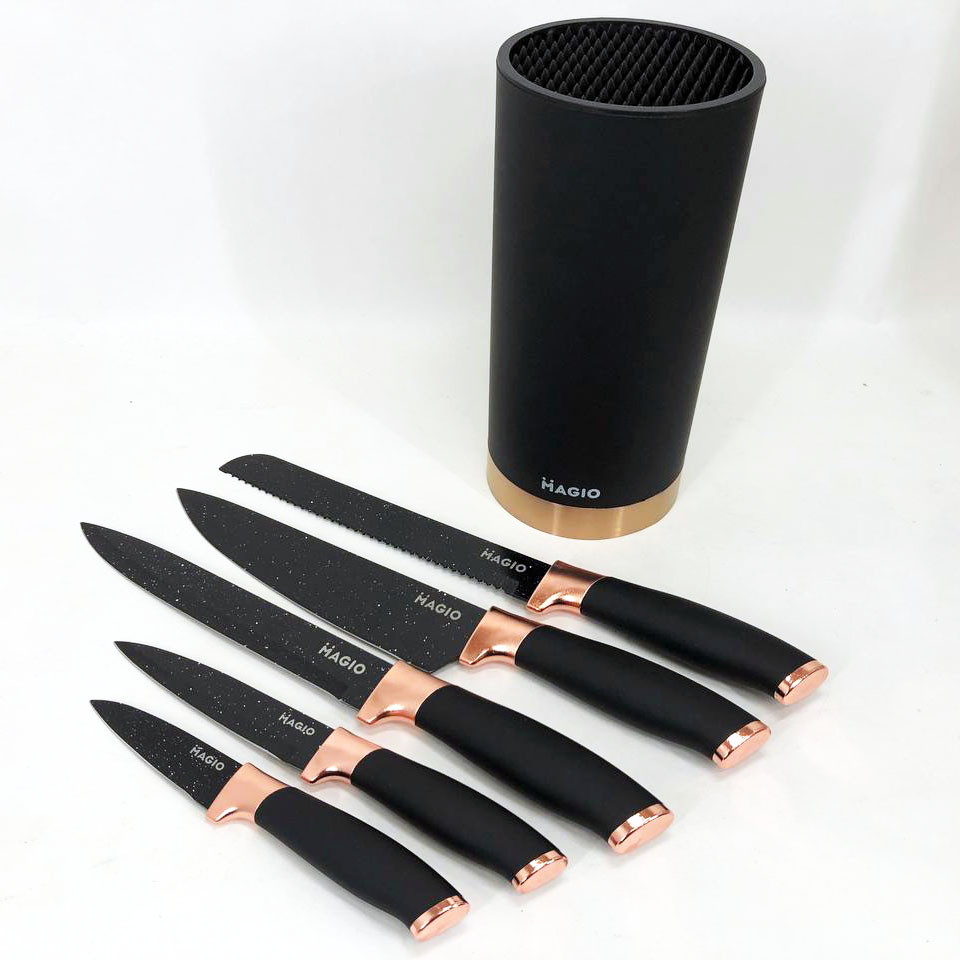 Набір ножів універсальний кухонний Magio MG-1091, набір кухарських ножів, кухонні ножі — изображение 9