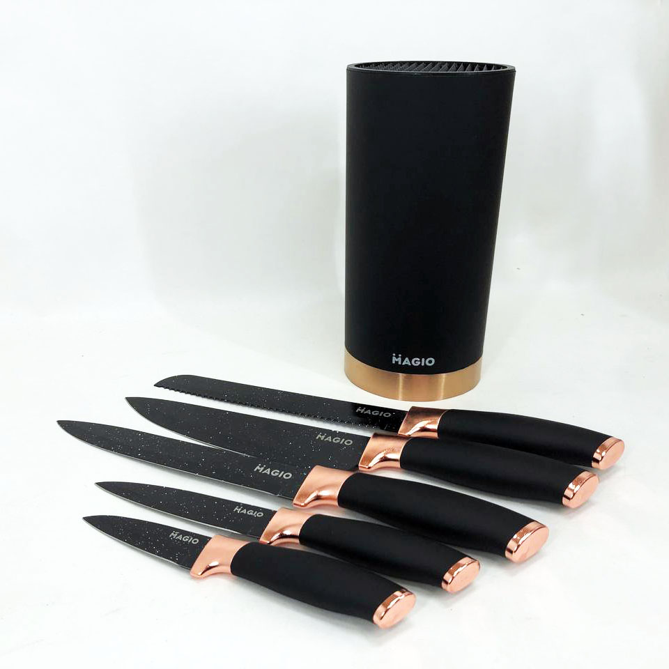 Набір ножів універсальний кухонний Magio MG-1091, набір кухарських ножів, кухонні ножі — изображение 11