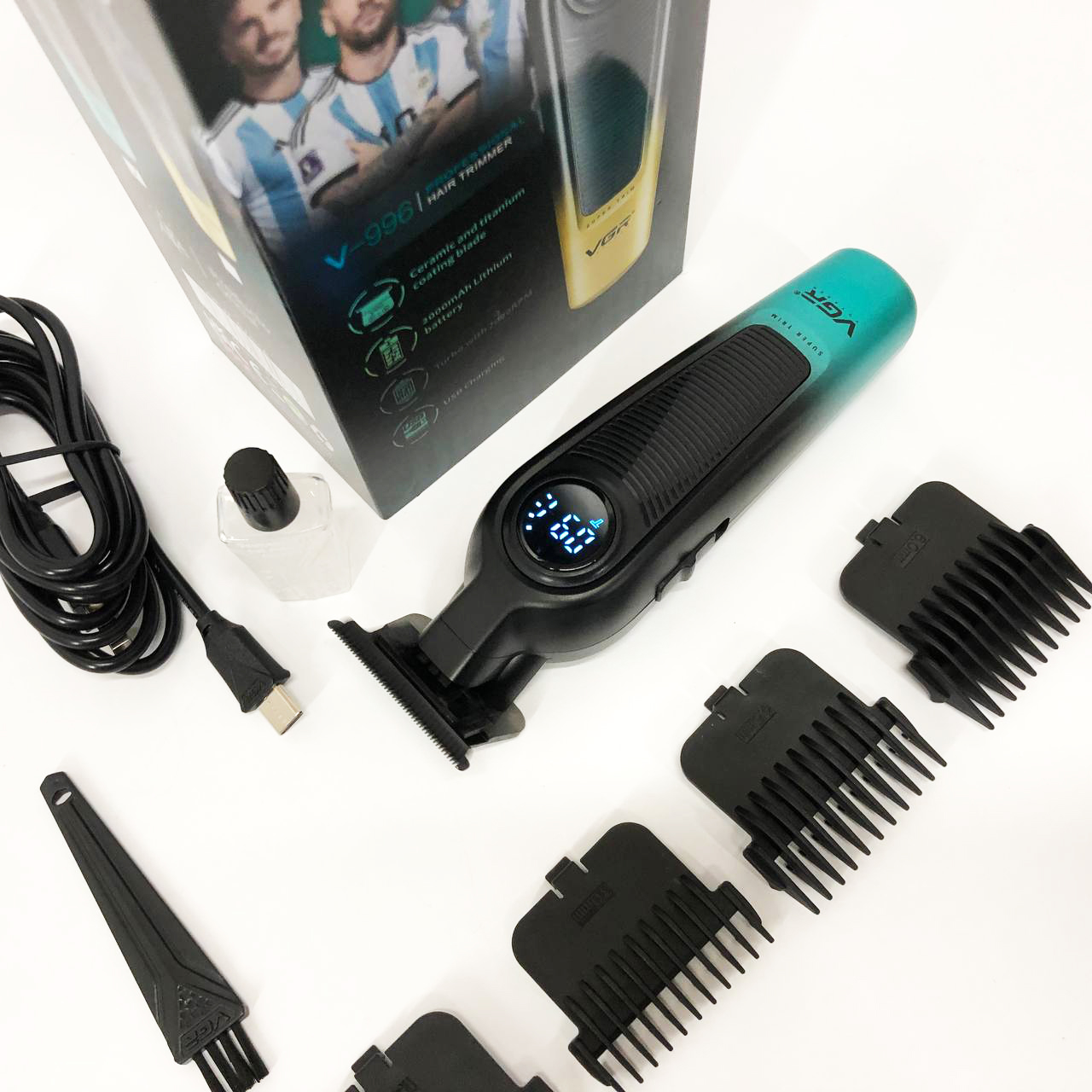 Тример VGR V-996 — до 5 год роботи, LED-дисплей, DLC-лезо — изображение 8